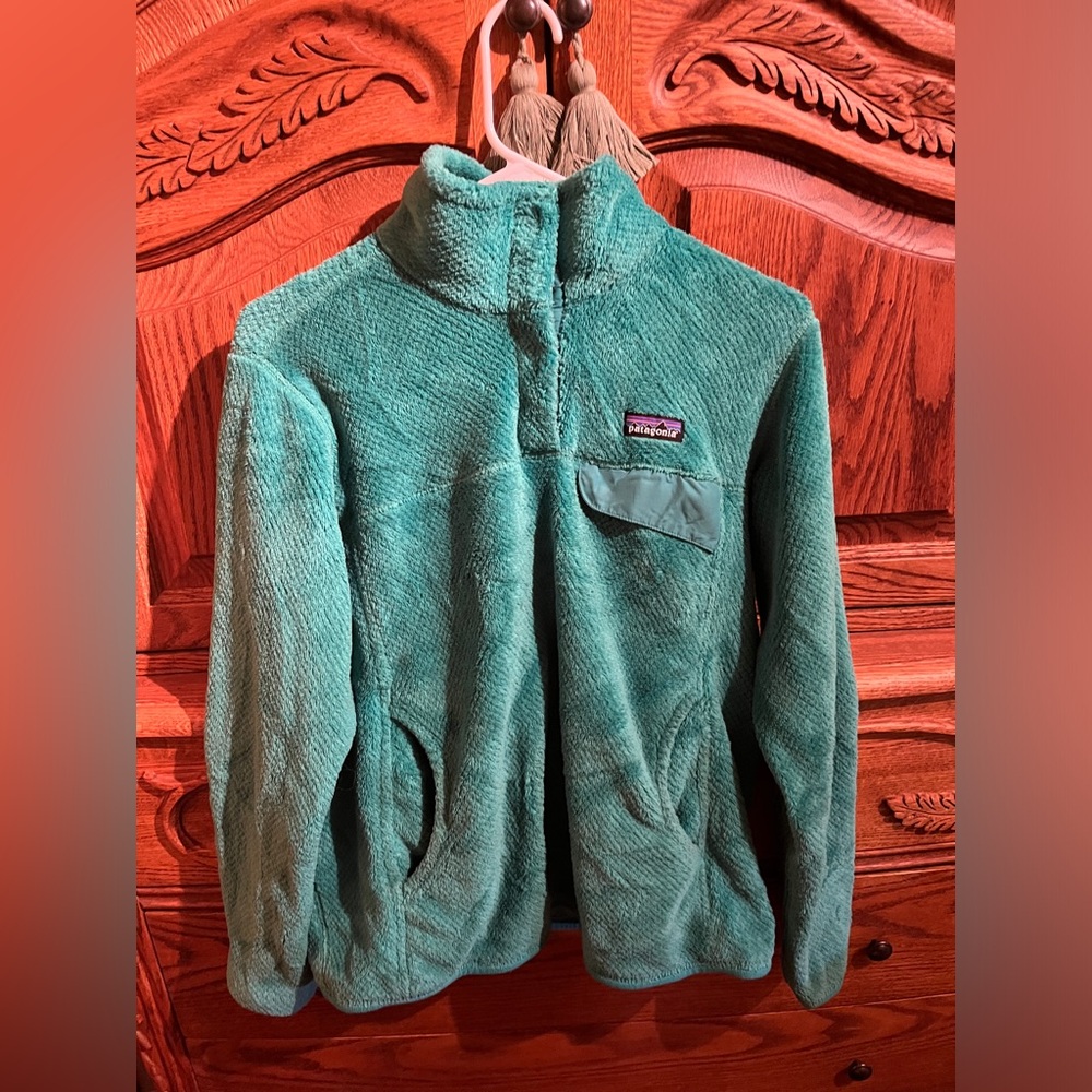 Green Patagonia Synchilla snap-t